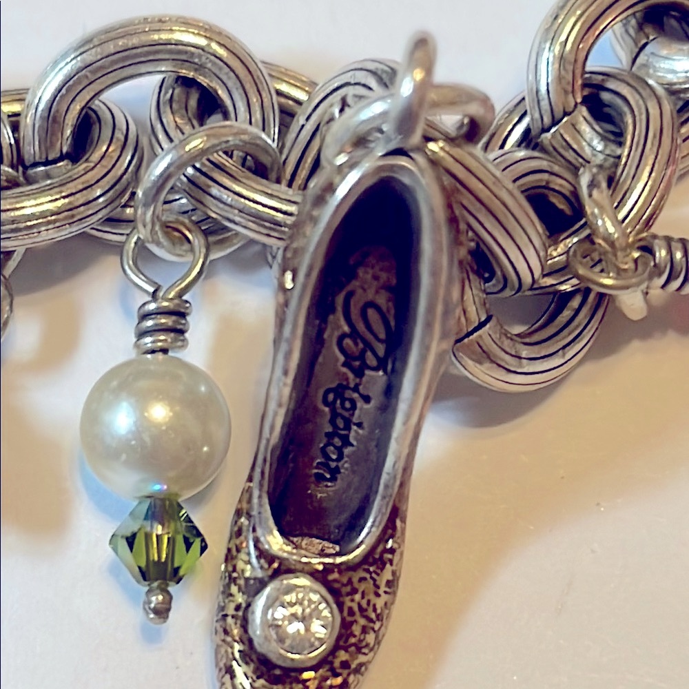 Brighton Silver New Years Celebration Party Charm Bracelet Swarovski crystals - Picture 5 of 8
